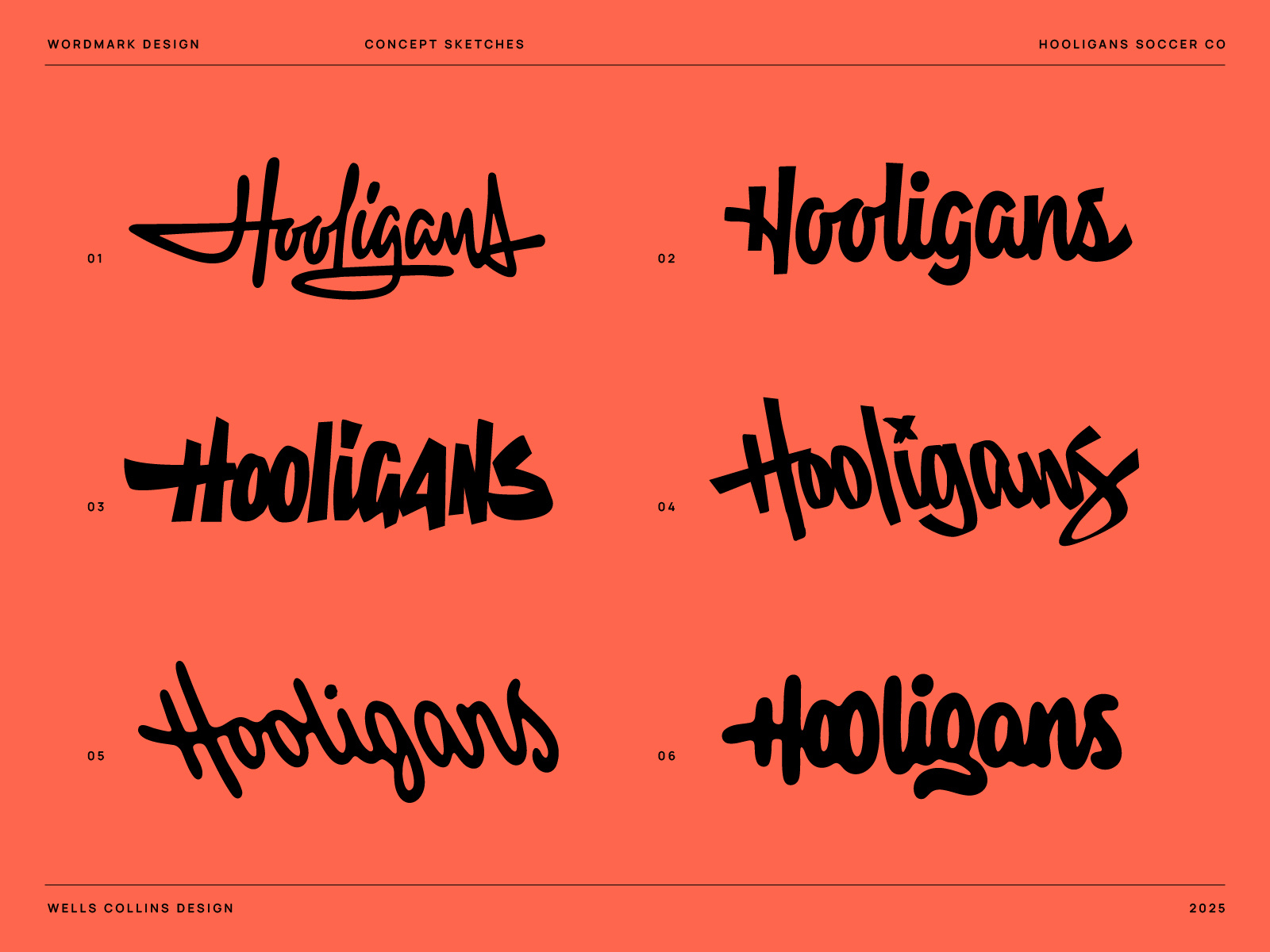 Example of Hooligans Soccer Wordmark Concepts